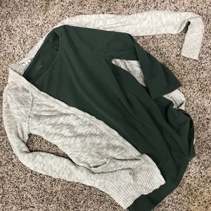 Green quarter sleeve top